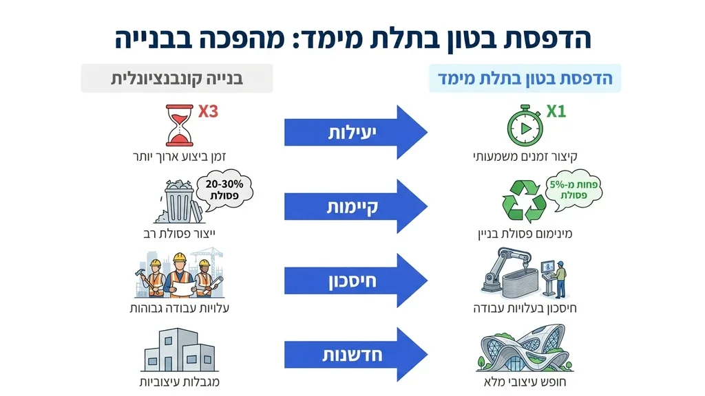 מכונת הדפסת תלת מימד רובוטית יוצרת קירות מבנה באתר בנייה מתקדם